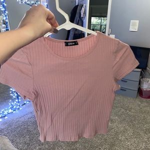 Shein Pink Tight Crop Top